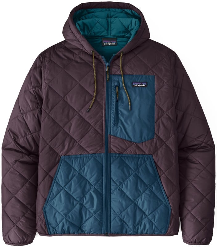 Patagonia Diamond Quilt Bomber Hoody Jacket - obsidian plum | Tactics