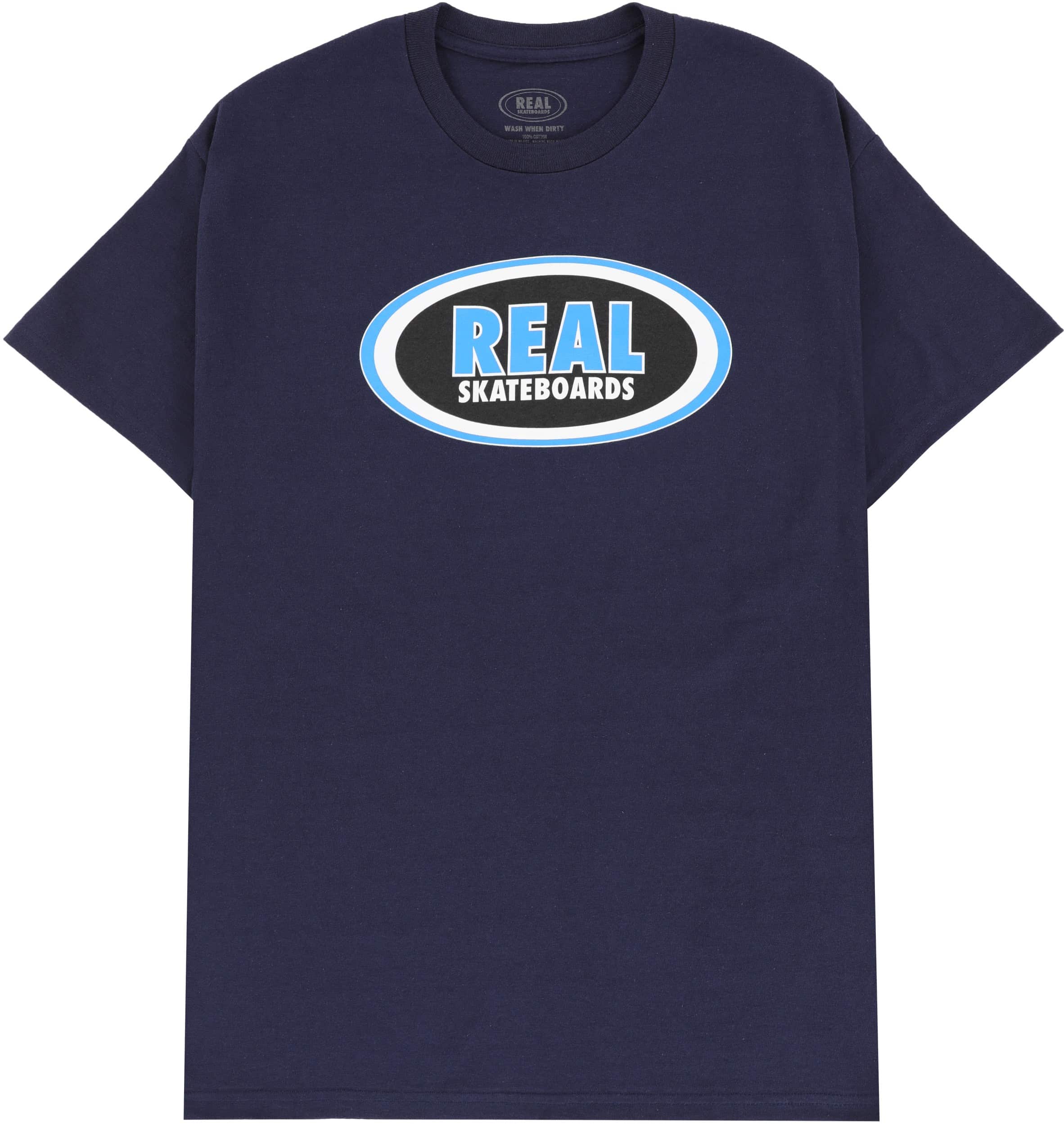 Real Oval T-Shirt - navy/blue/black-white | Tactics