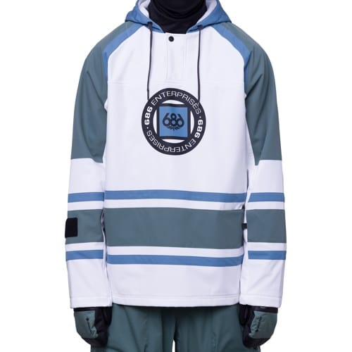 686 Waterproof Slapshot Hoodie - white colorblock | Tactics