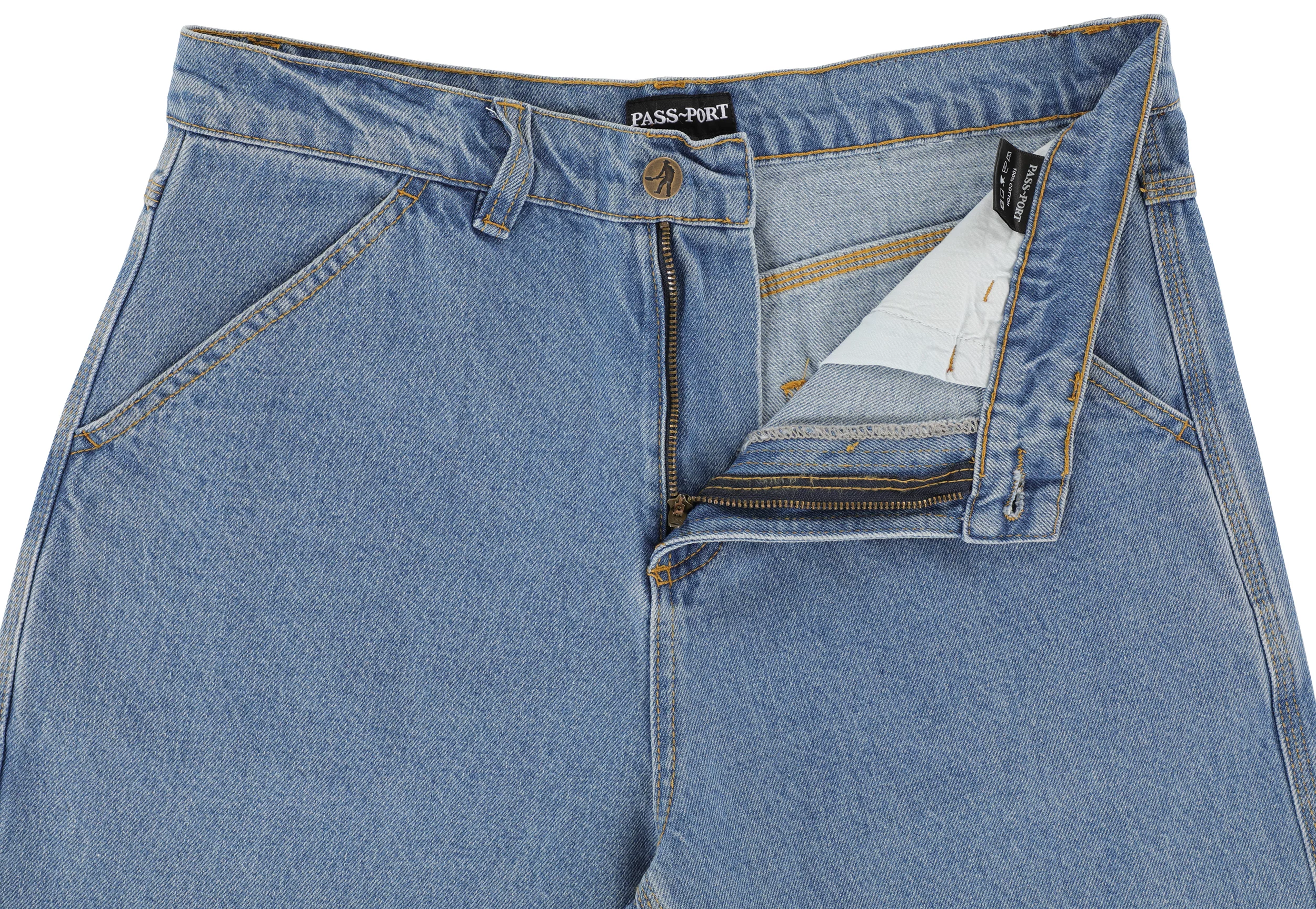 Passport Workers Club Jeans - washed light indigo | Tactics