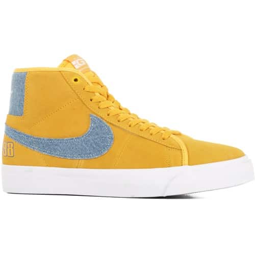 Nike SB Zoom Blazer Mid Pro GT Skate Shoes university gold game royal university gold white black Tactics