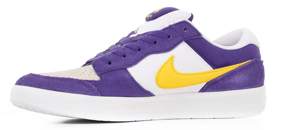 Nike purple clearance and yellow shoes