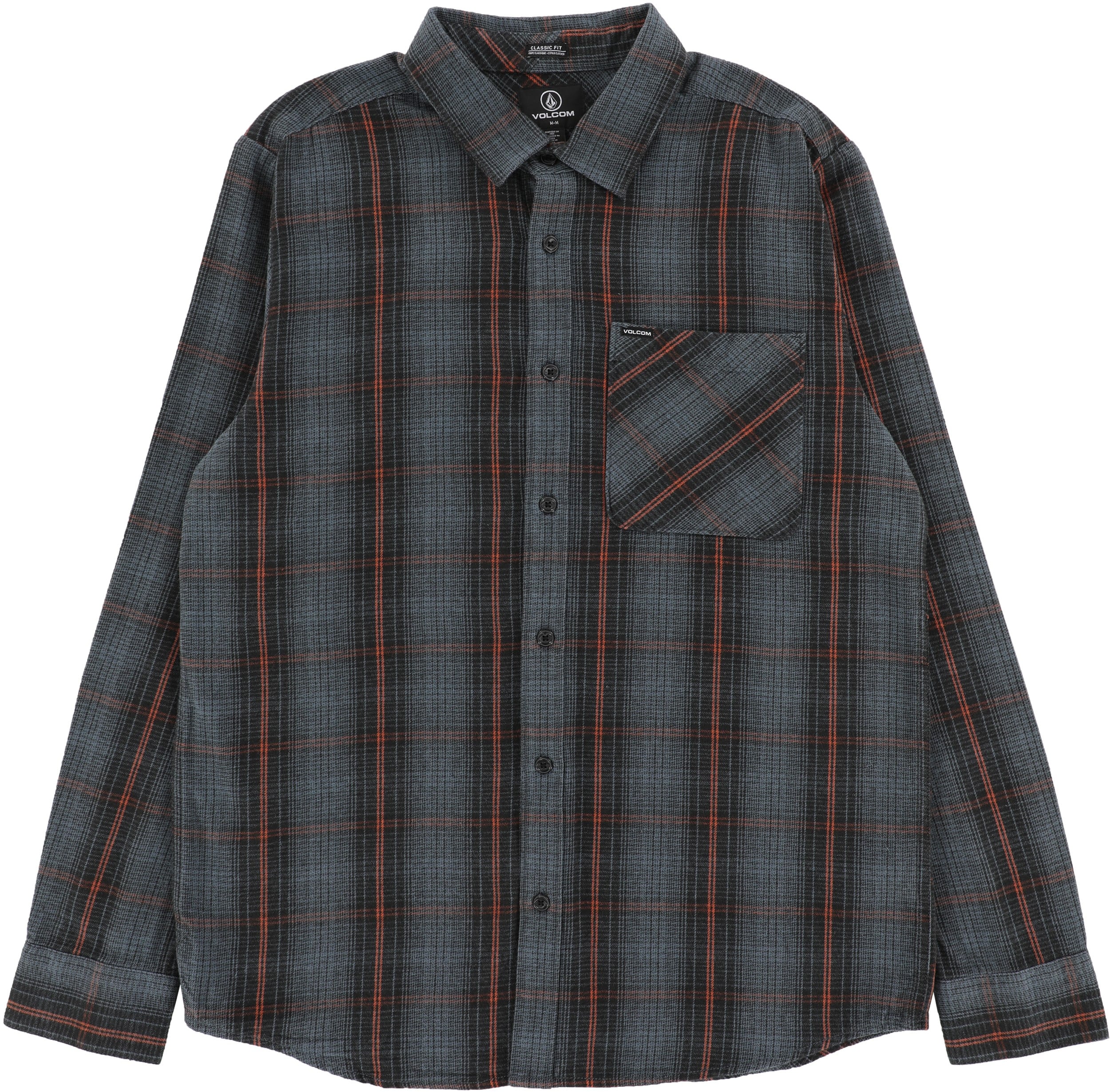 Volcom Heavy Twills Flannel Shirt - dark slate | Tactics