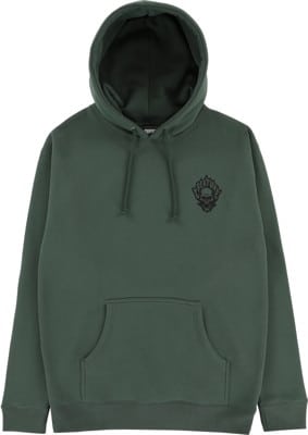 Flame Carded Cotton Hoodie - Mineral Green