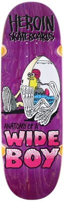 Heroin Anatomy Of A Wide Boy 10.4 Skateboard Deck - purple - view large