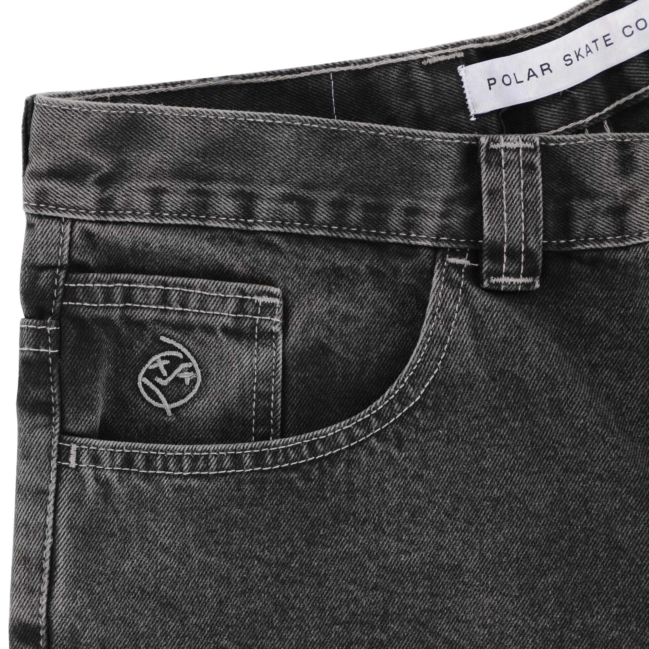 Polar Skate Co. Big Boy Denim Shorts - silver black | Tactics