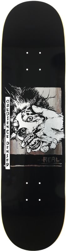 Real Obedience Denied 825 Skateboard Deck Black Tactics 