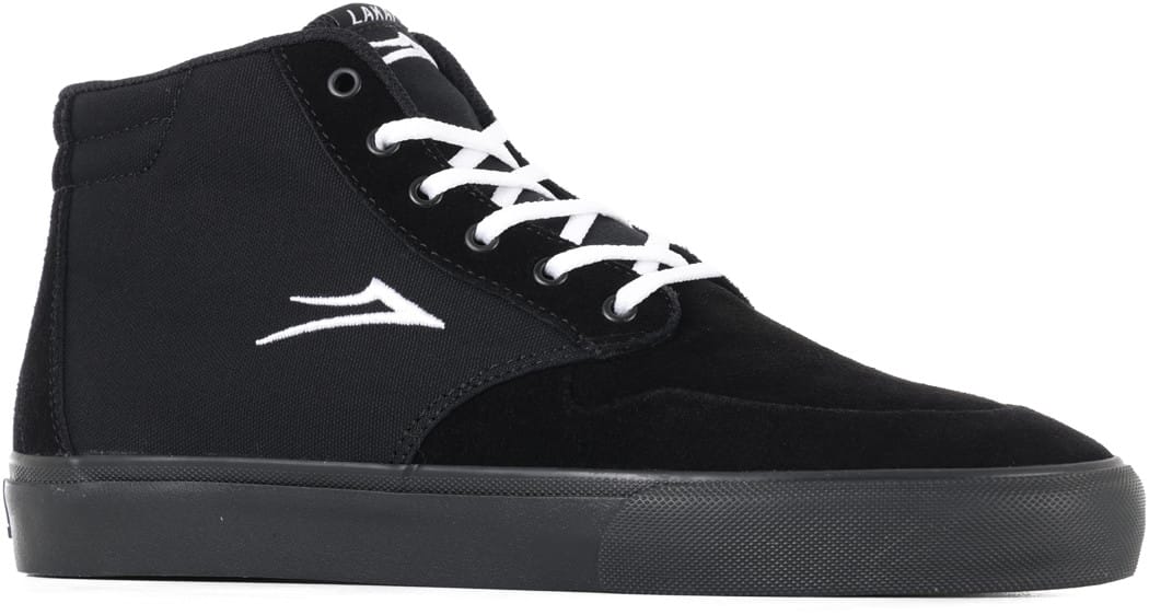 Lakai Riley 3 High Skate Shoes - black/black suede | Tactics