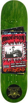 Anti-Hero Anderson Thrasher 9.0 Skateboard Deck - green - view large