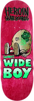 Heroin Swampy's Wideboy 10.75 Symmetrical Shape Skateboard Deck - pink - view large