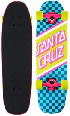 Santa Cruz Street Skate 8.4 Street Cruzer Complete Cruiser Skateboard - blue checker - view large