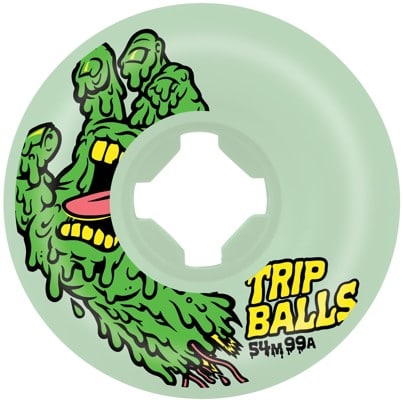 Slime Balls Face Melter Trip Balls Skateboard Wheels - glow in the dark (99a) - view large