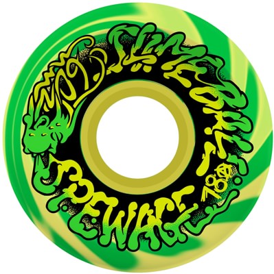 Slime Balls Spewage OG Slime Cruiser Skateboard Wheels - green/yellow swirl (78a) - view large