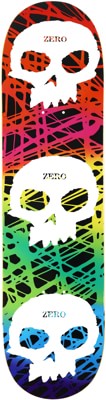 Zero 3 Skull Color 8.25 Skateboard Deck - view large