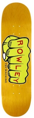 Toy Machine Geoff Rowley Fist 8.5 Skateboard Deck - yellow - view large