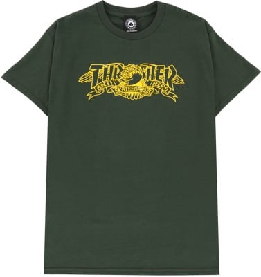 Thrasher Thrasher x Anti-Hero Mag Banner T-Shirt - forest - view large