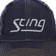 Stingwater Sting Logo Distressed Crown Trucker Hat - blue denim - front detail