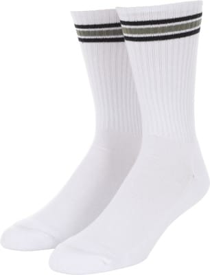 Polar Skate Co. Stripe Sock - white/black/sage - view large