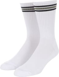 Polar Skate Co. Stripe Sock - white/black/sage