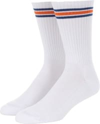 Polar Skate Co. Stripe Sock - white/blue/orange
