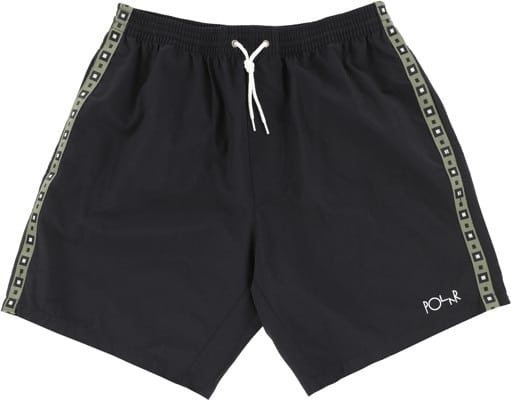 Polar Skate Co. Square Stripe Boardshorts - black/jade green - view large