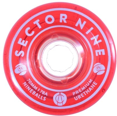 Sector 9 70mm Nineball Longboard Wheels - red (78a) - view large