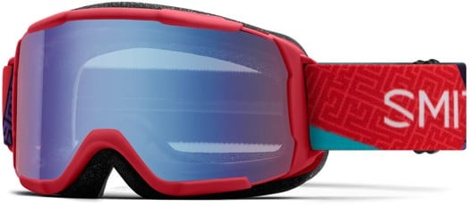 Smith Kids Daredevil Snowboard Goggles - crimson a-maze-zing/blue sensor mirror lens - view large