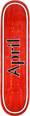 April OG Logo 8.38 Skateboard Deck - red/white - view large