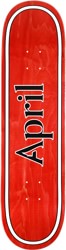 April OG Logo 8.38 Skateboard Deck - red/white