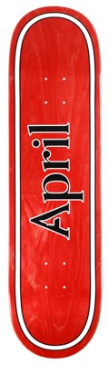 April OG Logo 8.5 Skateboard Deck - red/white - view large