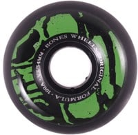 Bones 100's OG Formula V5 Sidecut Skateboard Wheels - black/green mummy skulls (100a)