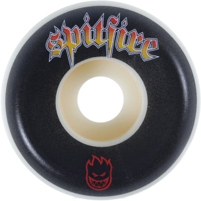 Spitfire Venom Script Formula Four Conical Full Skateboard Wheels - black/natural (99d) - view large