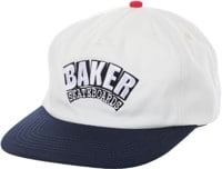 Baker Arch Snapback Hat - white