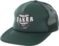 Baker Yeller Trucker Hat - dark green