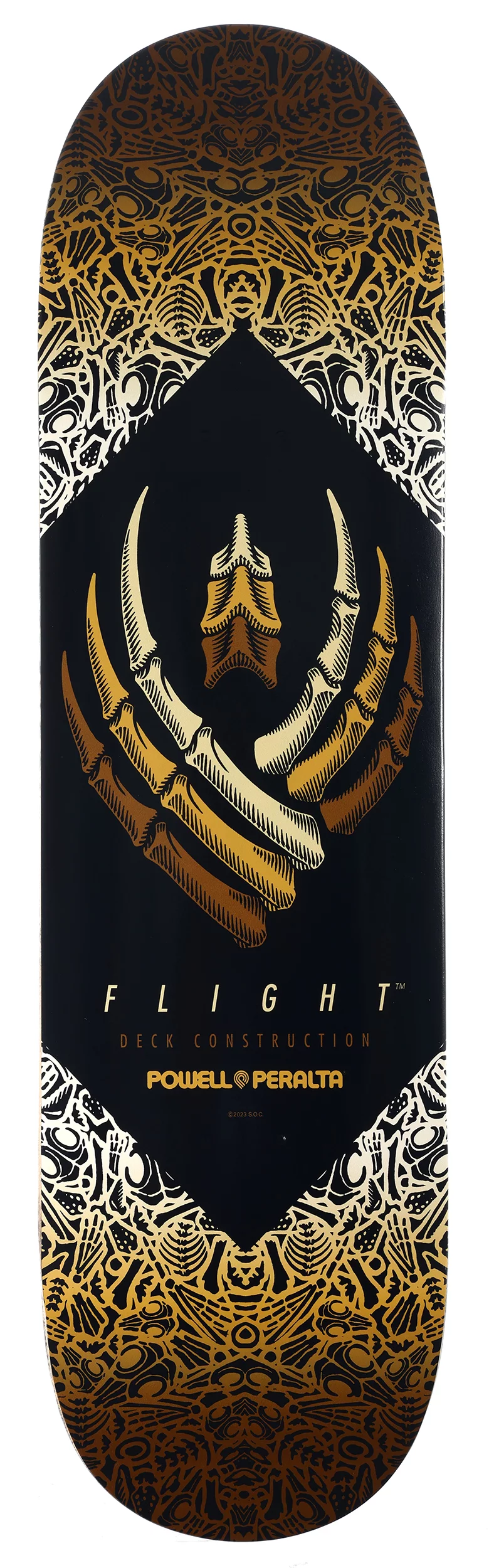 Powell Peralta Bones 8.75 Flight 245 Shape Skateboard Deck - yellow |  Tactics