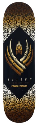 Powell Peralta Bones 8.75 Flight 245 Shape Skateboard Deck - yellow - view large