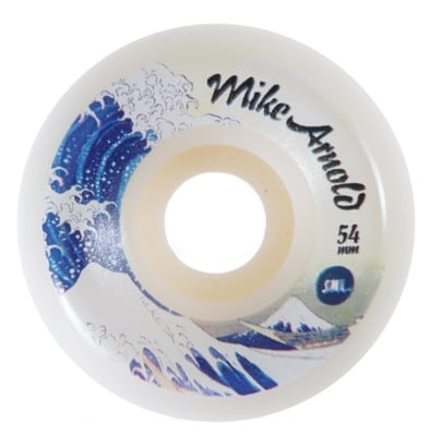 Sml. Arnold Big Wace XL V-Cut Skateboard Wheels - white (99a) - view large