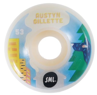 Sml. Gillette Arvo Skateboard Wheels - white (99a) - view large
