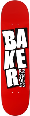 Baker Reynolds Stacked Name 8.0 Skateboard Deck - red - view large