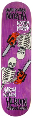 Heroin Wilson Chainsaw 8.5 Symmetrical Shape Skateboard Deck - purple - view large