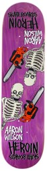 Heroin Wilson Chainsaw 8.5 Symmetrical Shape Skateboard Deck - purple