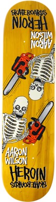 Heroin Wilson Chainsaw 8.5 Symmetrical Shape Skateboard Deck - yellow - view large