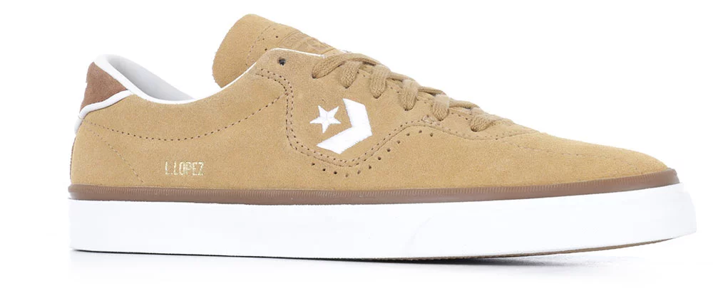 Converse Louie Lopez Pro Skate Shoes toadstool tan dark whiskey Tactics