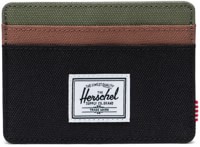 Herschel Supply Charlie Wallet - black/four leaf clover/saddle brown