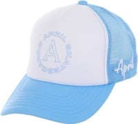 April Full Circle Trucker Hat - white/light blue
