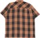 Brixton Cru Linen Blend Relaxed S/S Shirt - black/rust orange - reverse