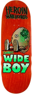 Heroin Swampy's Wideboy 10.75 Symmetrical Shape Skateboard Deck - orange - view large