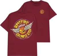Spitfire Spitfire x Grimple Stix - Flying Grimple T-Shirt - burgundy