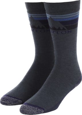 Burton Emblem Midweight Snowboard Socks - mood indigo heather - view large
