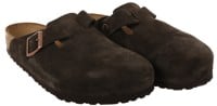 Birkenstock Boston Soft Footbed Clog Slide Sandals - mocha suede